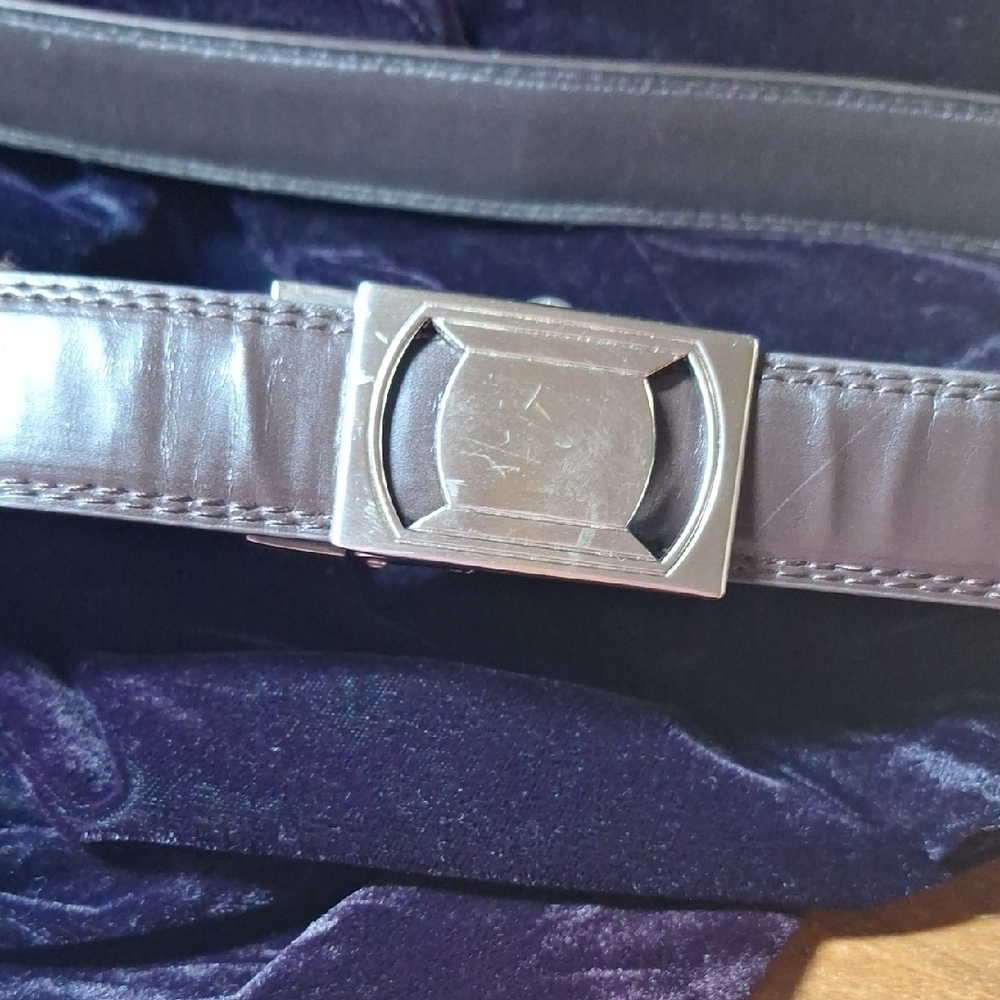 Men's Brown 42cLeather Belt with Silver Cam Buckle
